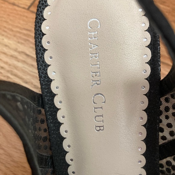 Prom Heels Charter Club Alexiaa Beautiful Womens Evening Size 8 Black lace - Picture 9 of 10